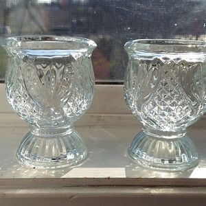 Glass candle holders
